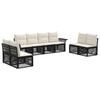 vidaXL Gartensofa-set 8 Stk. Schwarz Poly-Rattan