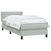vidaXL Boxspringbett mit Matratze Hellgrau 80x210 cm Samt