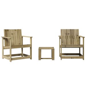 vidaXL 3-tlg. Garten-Lounge-Set Kiefernholz Impr&auml;gniert