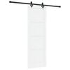 vidaXL Schiebet&uuml;r 73,5 x 211 cm Holzwerkstoff Wei&szlig; und Schwarz