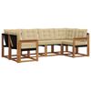 vidaXL Outdoor-Sofagarnitur mit Kissen 6 pcs Natur und Beige