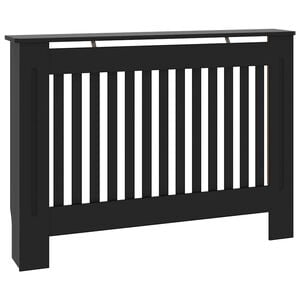 vidaXL Heizk&ouml;rperverkleidung Schwarz 112x19x81,5 cm Holzwerkstoff