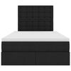 vidaXL Bett mit Stauraum und LED Schwarz 120 x 190 cm Polyester
