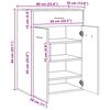 vidaXL Schuhschrank Artisan-Eiche 60x35x84 cm Holzwerkstoff
