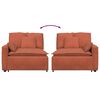 vidaXL Modulares Sofa Endmodul mit Armlehne Kissen Rot Orange 100 cm