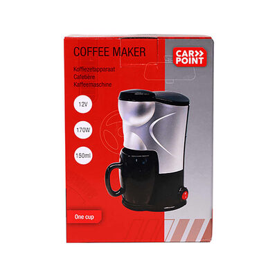 Carpoint Kaffeemaschine 12 V 170 W 150 ml Schwarz