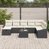 vidaXL Garten-Sofa-Set 9 pcs Schwarz 55 x 62 x 69 cm Poly Rattan