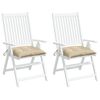 vidaXL Stuhlkissen 2 Stk. Beige 50x50x7 cm Oxford-Gewebe
