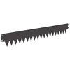 vidaXL Raseneinfassung 10 pcs L&auml;nge H&ouml;he 103 x 15 cm Stahl Schwarz