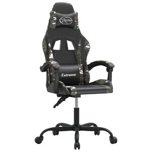 vidaXL Gaming-Stuhl Schwarz und Tarnfarben Kunstleder