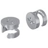 vidaXL Zapfenschloss-Muttern 2 pcs Silber 12 x 10 mm Stahl