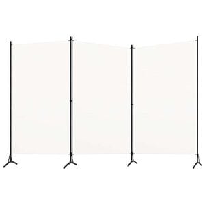 vidaXL 3-tlg. Raumteiler Wei&szlig; 260x180 cm Stoff