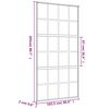 vidaXL Schiebet&uuml;r Golden 102,5x205 cm Matt ESG-Glas und Aluminium