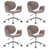 vidaXL Drehbare Esszimmerst&uuml;hle 4 Stk. Taupe Stoff