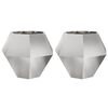 vidaXL Pflanzk&uuml;bel 2 stk. Silber 100 x 100 x 80 cm Edelstahl