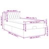 vidaXL Ottoman-Bett mit Matratze & LEDs Hellgrau 100x200 cm Samt