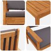 vidaXL Gartensofa-set mit Kissen 2 pcs Anthrazit Massivholz Akazie