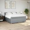 vidaXL Boxspringbett mit Matratze Hellgrau 180x200 cm Stoff