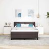 vidaXL Boxspringbett mit Matratze Dunkelbraun 140 x 190 cm