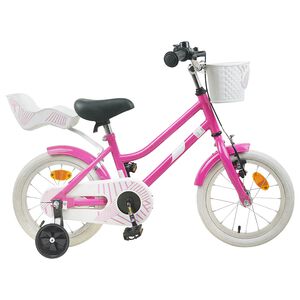 vidaXL Kinderfahrrad 16 Zoll f&uuml;r 4-6 Jahre alt Dunkelrosa