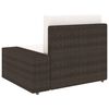 vidaXL Modulares 2-Sitzer-Sofa Poly Rattan Braun