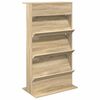 vidaXL Magazinregal Sonoma-Eiche 70 x 41 x 126 cm Holzwerkstoff