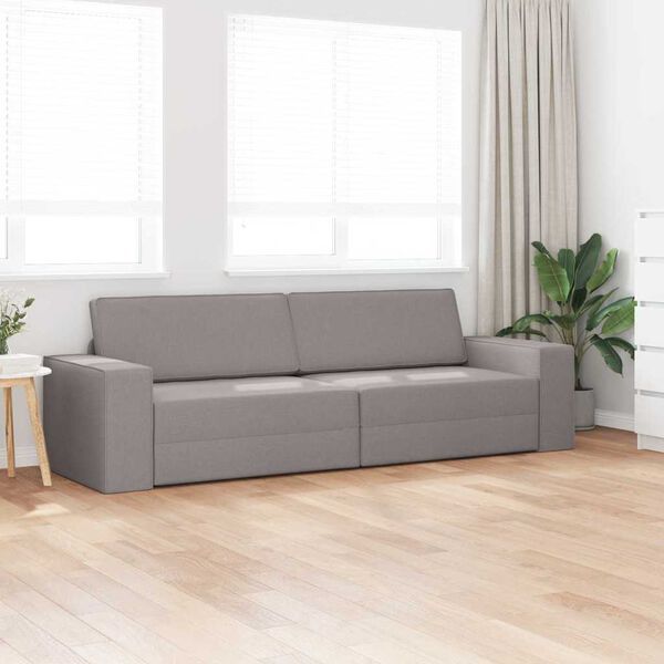 vidaXL Schlafsofa Taupe 245 x 78 x 77 cm Samt