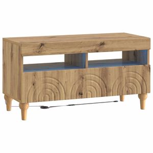 vidaXL LED-TV-Schrank Artisan-Eiche Holzwerkstoff