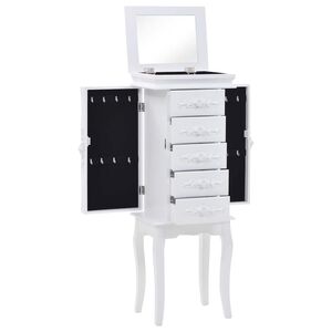 vidaXL Schmuckschrank Wei&szlig;