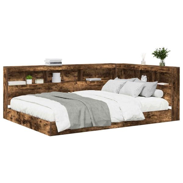 vidaXL B&uuml;cherregal-Bett R&auml;uchereiche 140 x 200 cm Holzwerkstoff
