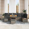 vidaXL Gartensofa-set 9 pcs Grau Poly-Rattan