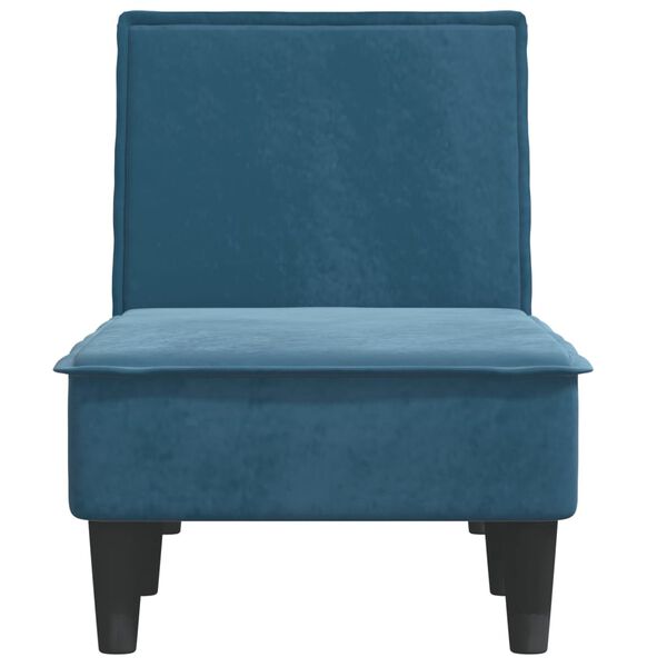 vidaXL Chaiselongue Blau Samt