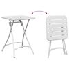 vidaXL Gartentisch Weiß 55 x 55 x 73 cm Pulverbeschichteter Stahl