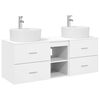 vidaXL Badezimmerschrank-Set 3 stk. Wei&szlig; 129 x 44,5 x 82 cm