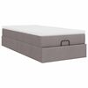 vidaXL Ottoman-Bett mit Matratze Taupe 90x190 cm Stoff