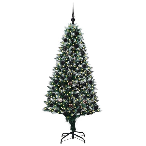 vidaXL K&uuml;nstlicher Weihnachtsbaum mit 300 LEDs mit St&auml;nder Gr&uuml;n 180 cm