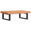 vidaXL Waschbeckenregal Wandmontage Stahl und Massivholz Buche