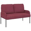 vidaXL Sofas mit Kissen 110cm Weinrot Sperrholz