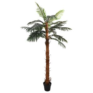 vidaXL K&uuml;nstlicher Cocuspalm Baum Gr&uuml;n 70 x 20 x 200 cm