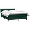 vidaXL Boxspringbett mit Matratze Dunkelgr&uuml;n 140x210 cm Samt