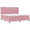 vidaXL Boxspringbett mit Matratze Rosa 200 x 200 cm Polyester
