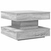 vidaXL Couchtisch 360-Grad Drehbar Grau Sonoma 50x50x34,5 cm