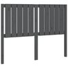 vidaXL Kopfteil Grau 125,5x4x100 cm Massivholz Kiefer