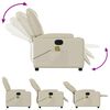 vidaXL Massagesessel mit Relaxfunktion, Kunstleder, Creme