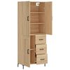 vidaXL Highboard Sonoma-Eiche 69,5x34x180 cm Holzwerkstoff