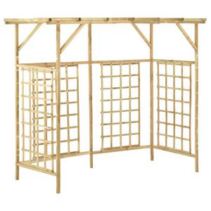 vidaXL Pergola f&uuml;r 3 M&uuml;lltonnen Kiefernholz Impr&auml;gniert
