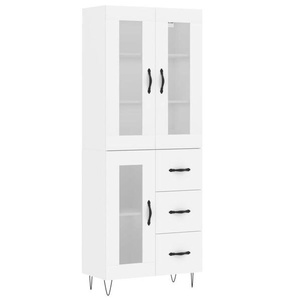 vidaXL Highboard Wei&szlig; 69,5x34x180 cm Holzwerkstoff