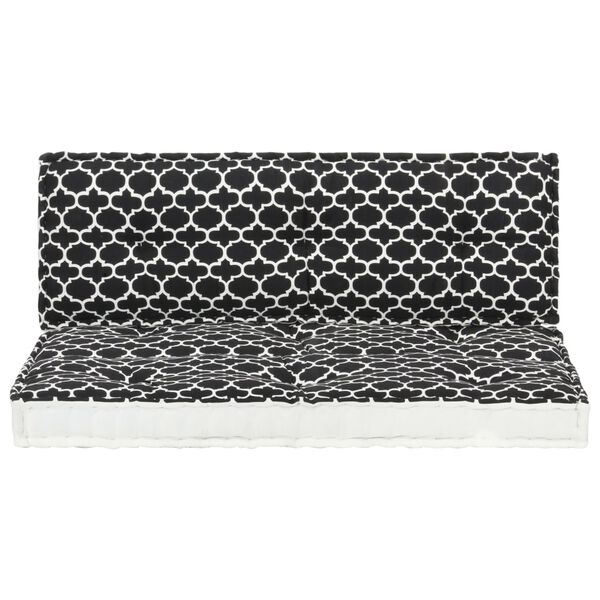 vidaXL 2-tlg. Palettenkissen-Set Outdoor Bedruckt