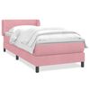 vidaXL Boxspringbett mit Matratze Rosa 90x210 cm Samt
