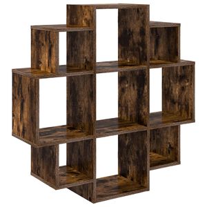 vidaXL Wandregal Raucheiche 90 x 25 x 90 cm Holzwerkstoff
